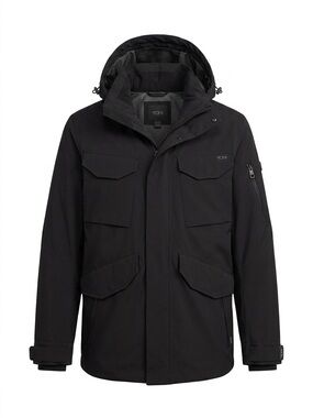 Tumi Men's Black Hooded Field Parka. Medium